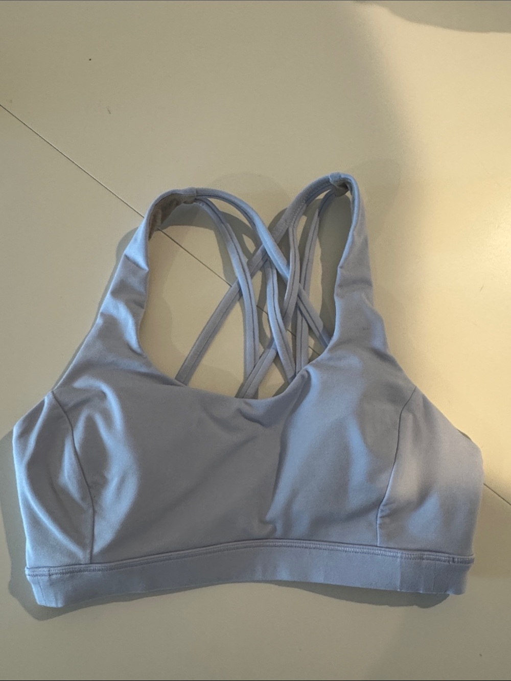 lululemon athletica Light Blue Strappy Back Sports Bra